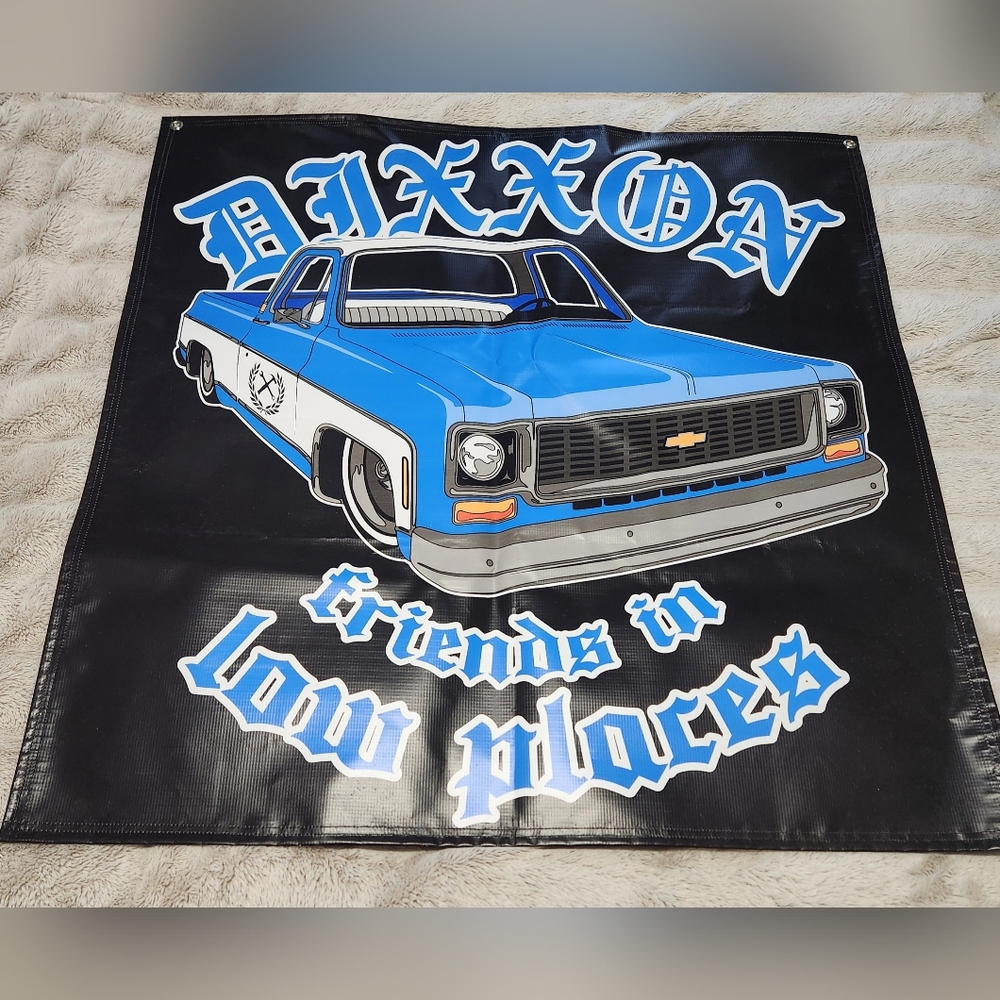 🔥 RARE "LOW PLACES" DIXXON Original C-10 Garage Banner